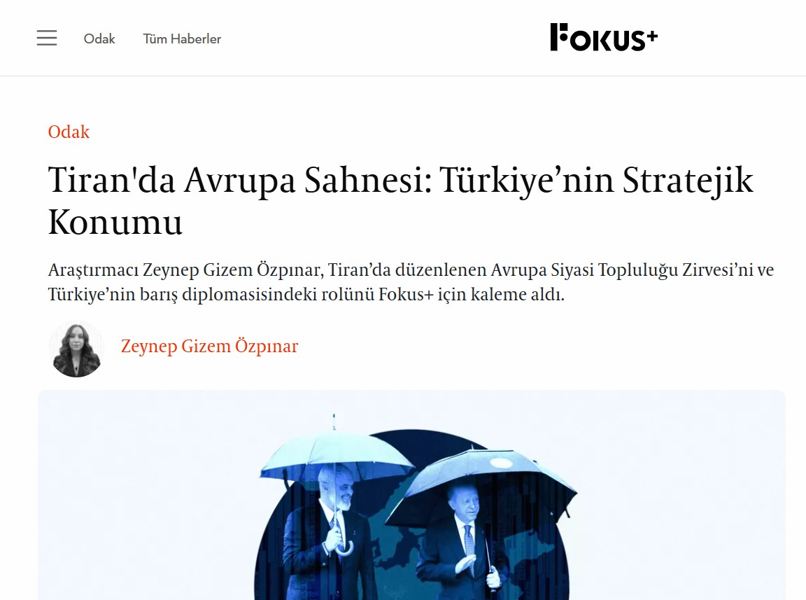 TUDPAM YK Üyesi Özpınar’ın Analizi Fokus+’ta Yayınlandı