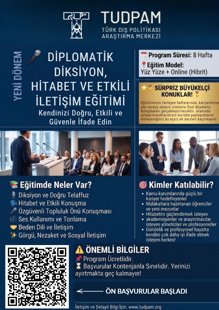 Diplomatik Diksiyon, Hitabet ve Etkili İletişim Eğitimi Ön Kayıtları Başladı