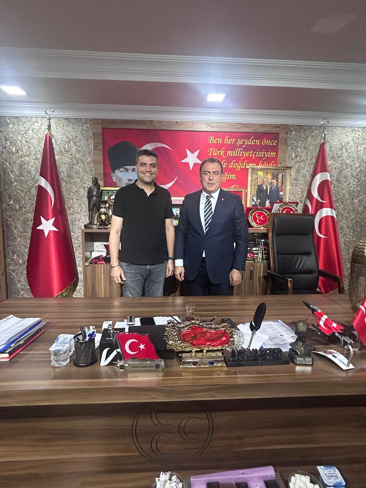 TUDPAM Başkanı Yeltin’den MHP Eskişehir İl Başkanı Sezer’e Nezaket Ziyareti