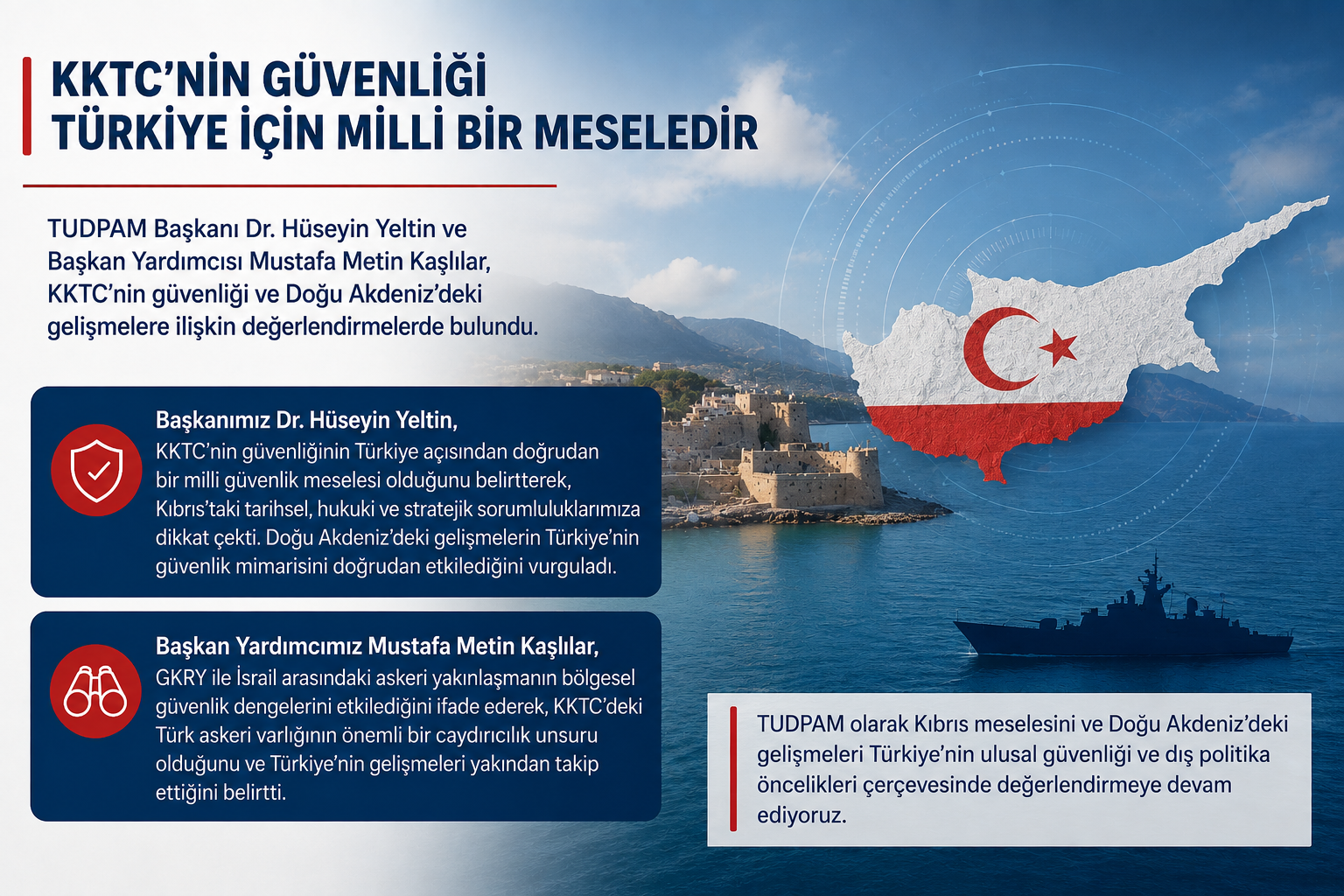 TUDPAM Başkanı Yeltin ve Başkan Yardımcısı Kaşlılar’dan KKTC’ye İlişkin Değerlendirme