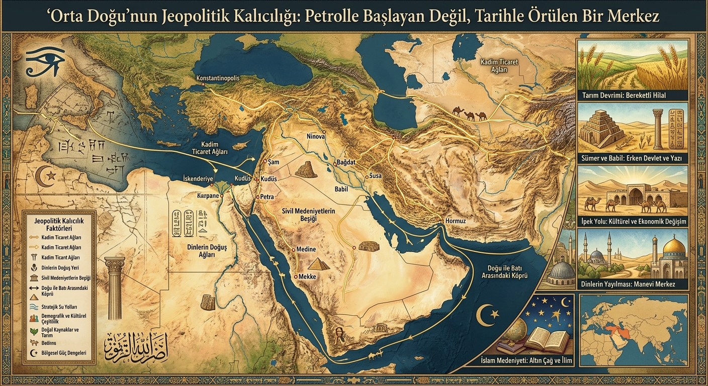 Orta Doğu’nun Jeopolitik Kalıcılığı: Petrolle Başlayan Değil, Tarihle Örülen Bir Merkez